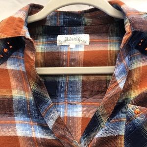 Adikid snap down front western shirt